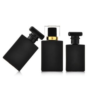 Wholesale Custom Luxury 100ml Clear Square Glass Perfume Bottle Matte Finish 30ml 50ml 100ml Fragrance Scent Packaging In Box