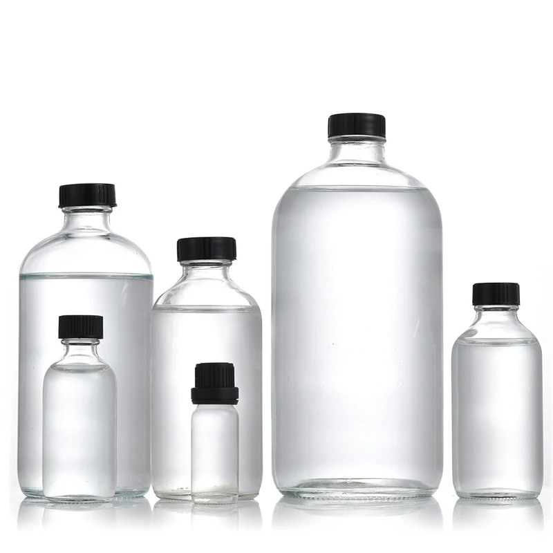 glass shampoo bottle